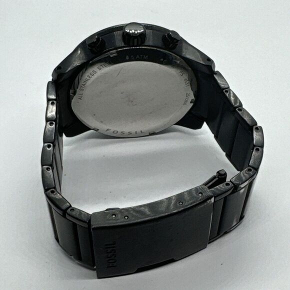 Fossil Dress FS4531 Men's Black Stainless Steel Quartz Chronograph Watch AEA379 - Picture 9 of 11